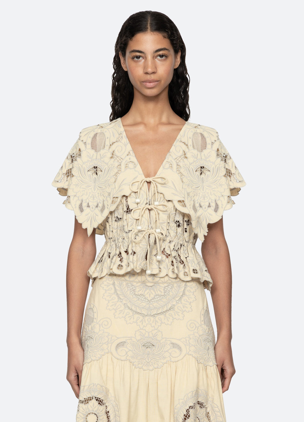 Ceci S/S Top Cream