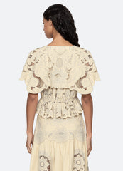 Ceci S/S Top Cream