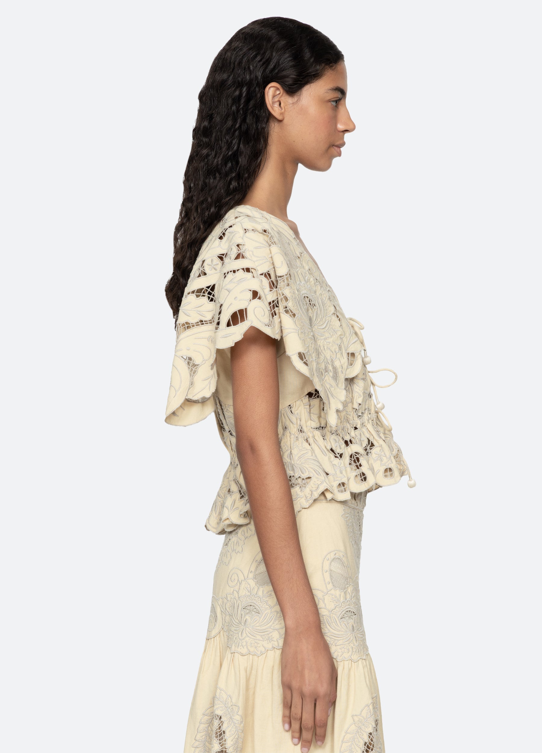 Ceci S/S Top Cream