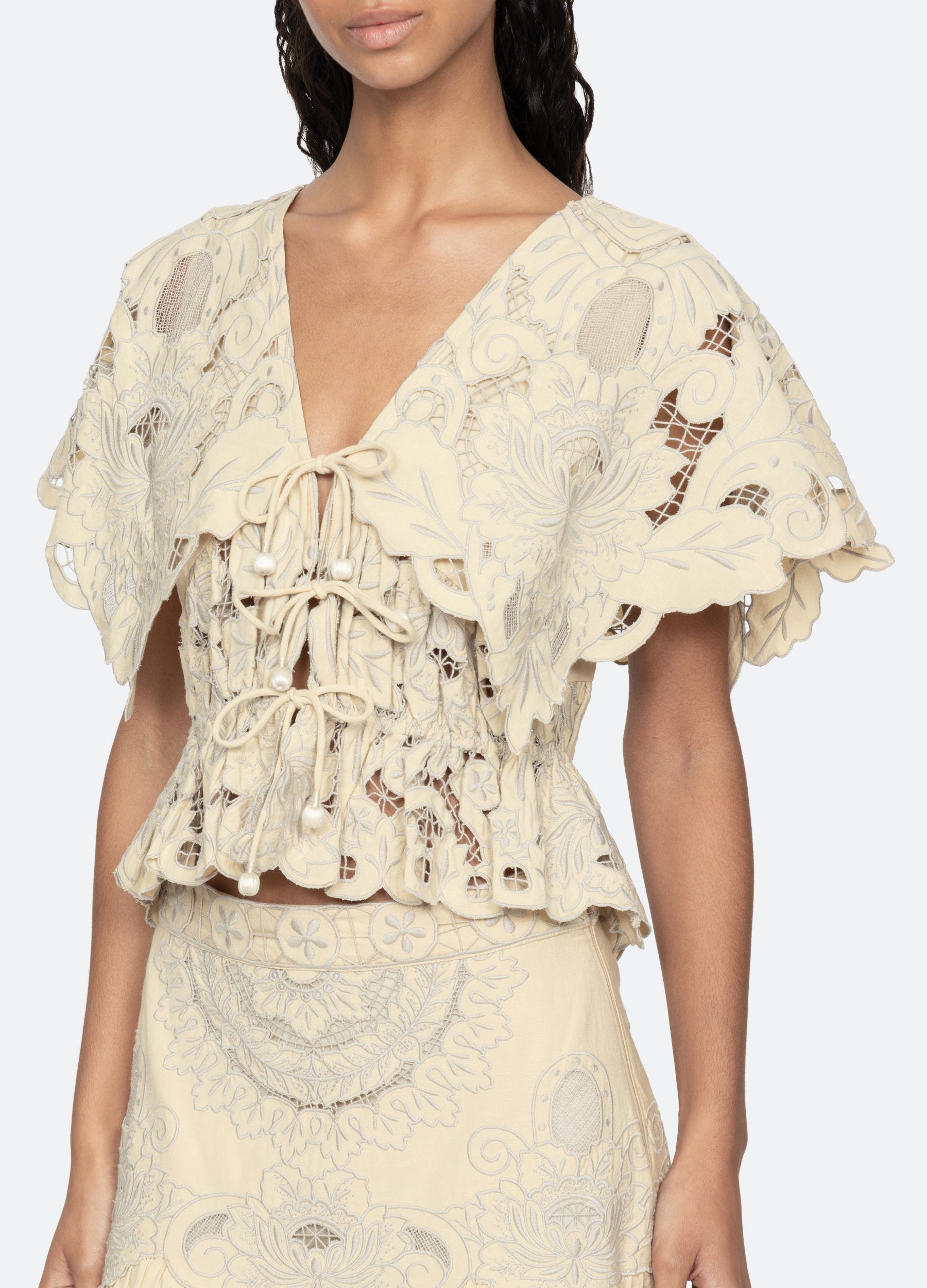 Ceci S/S Top Cream