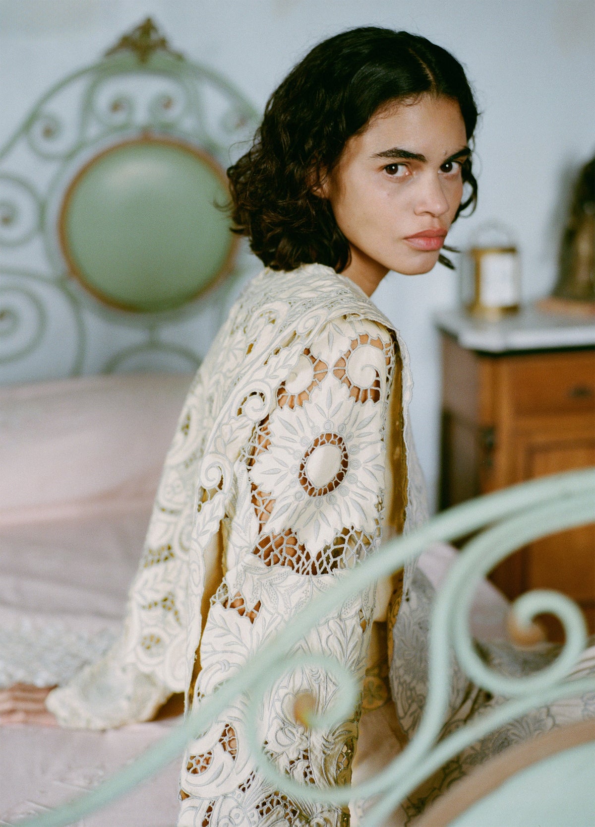Ceci Top Cream|Green