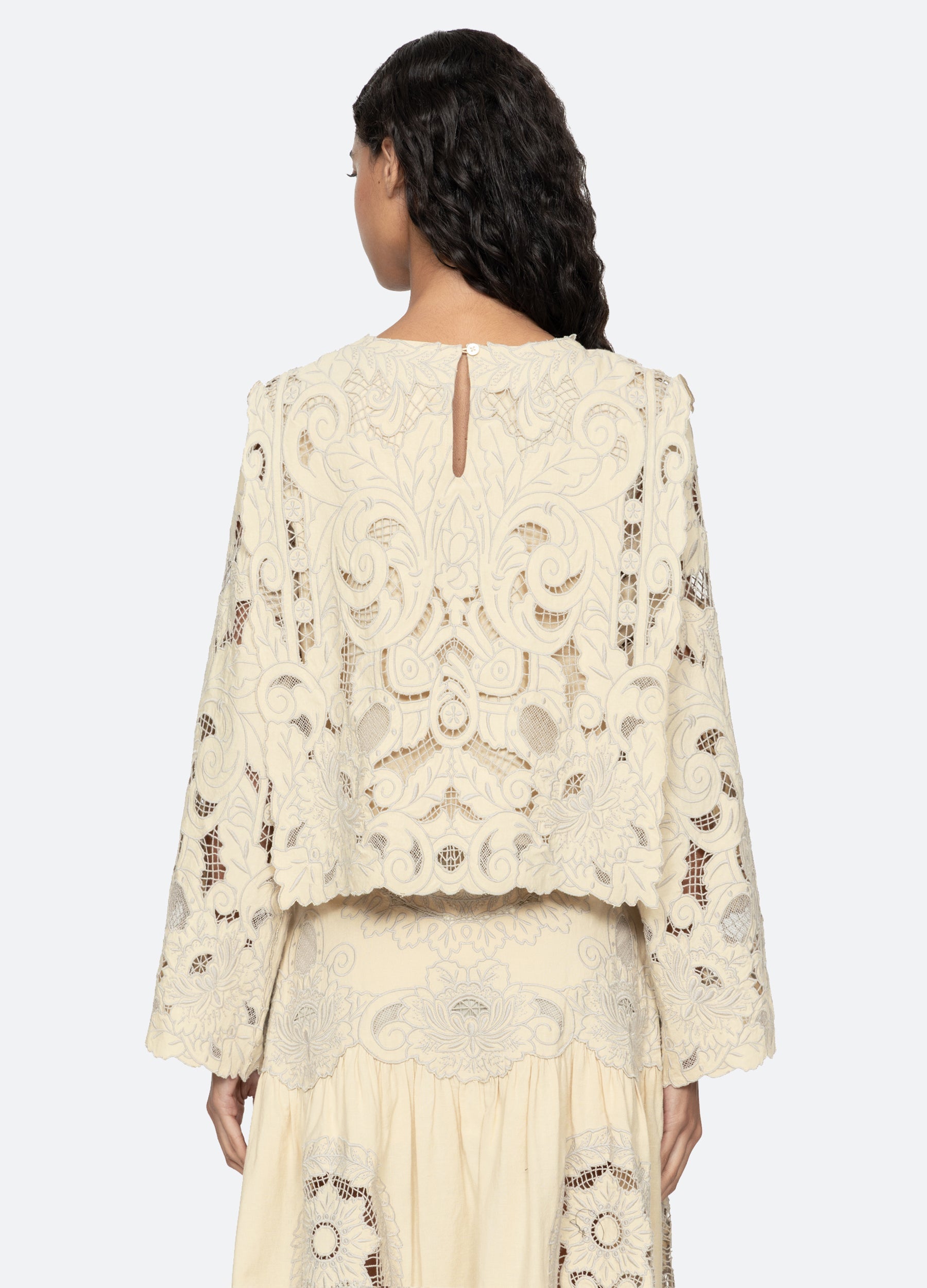 Ceci Top Cream|Green