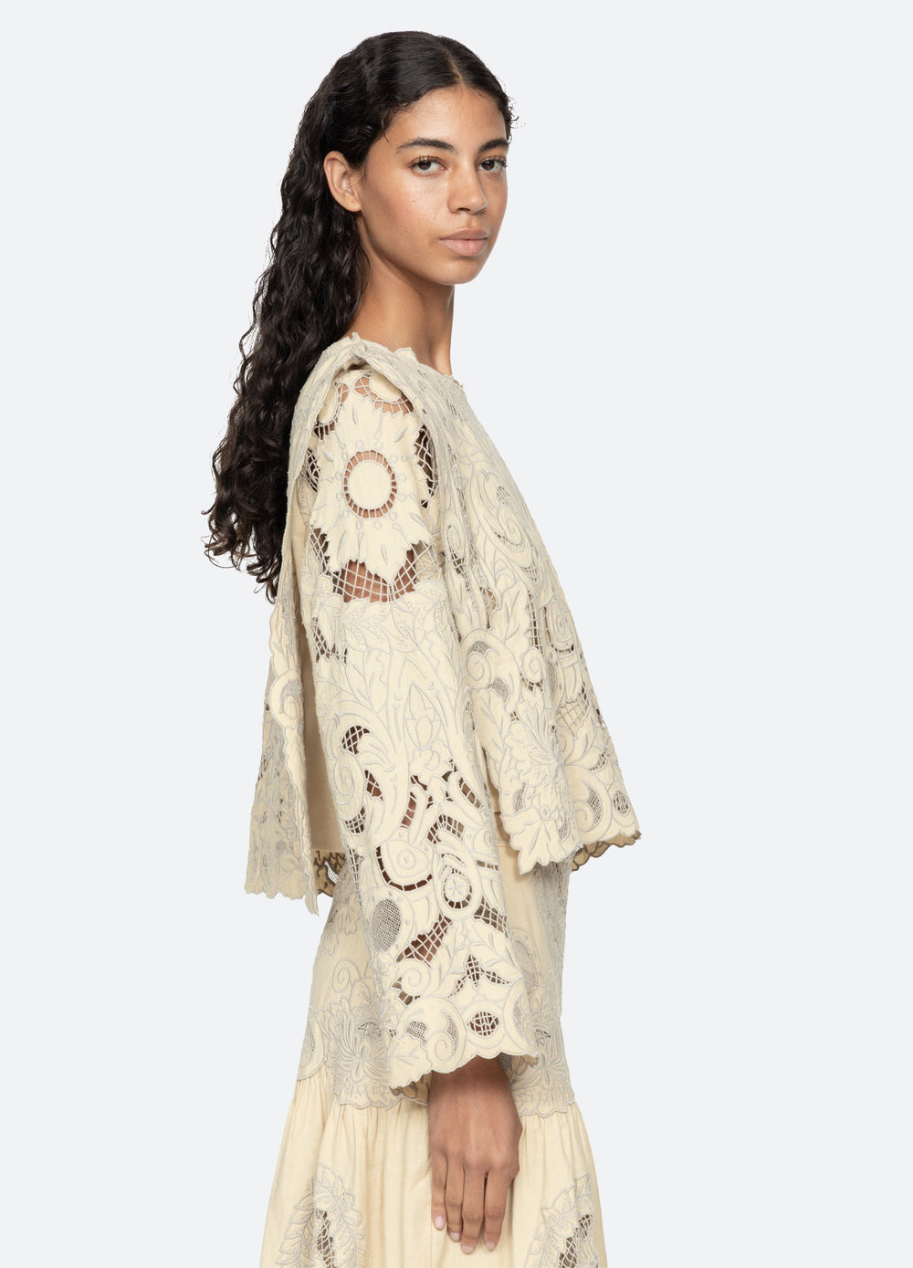 Ceci Top Cream|Green