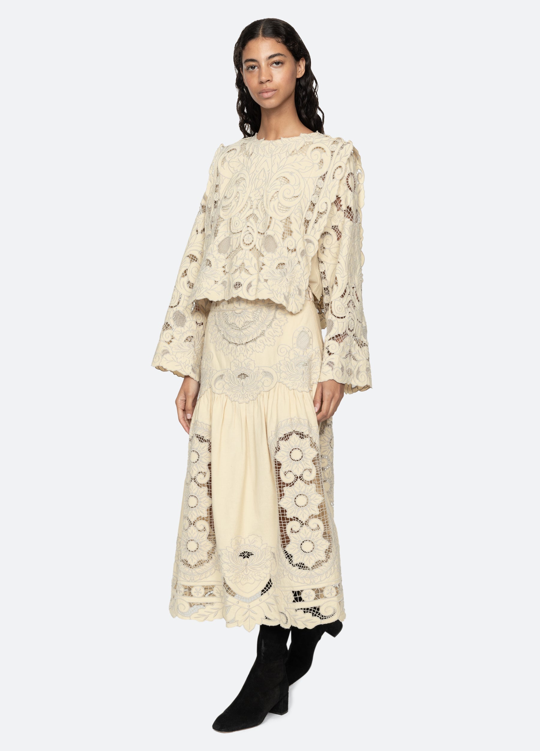 Ceci Top Cream|Green