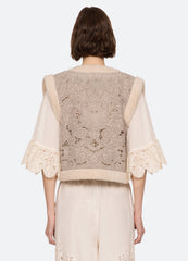 Ceci Vest Oatmeal|Black