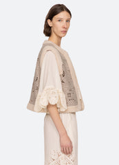 Ceci Vest Oatmeal|Black