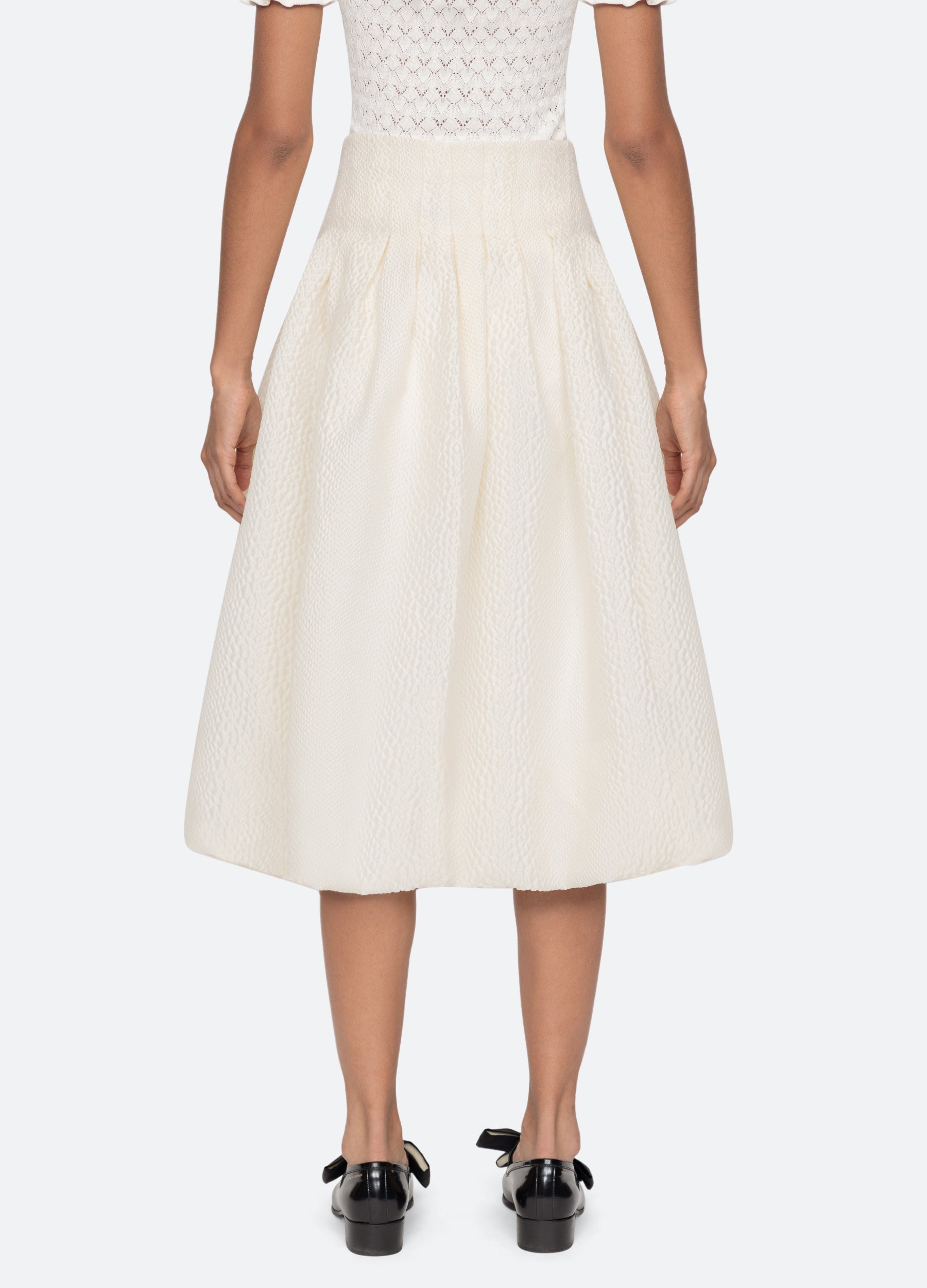 Fayetta Skirt Cream|Navy