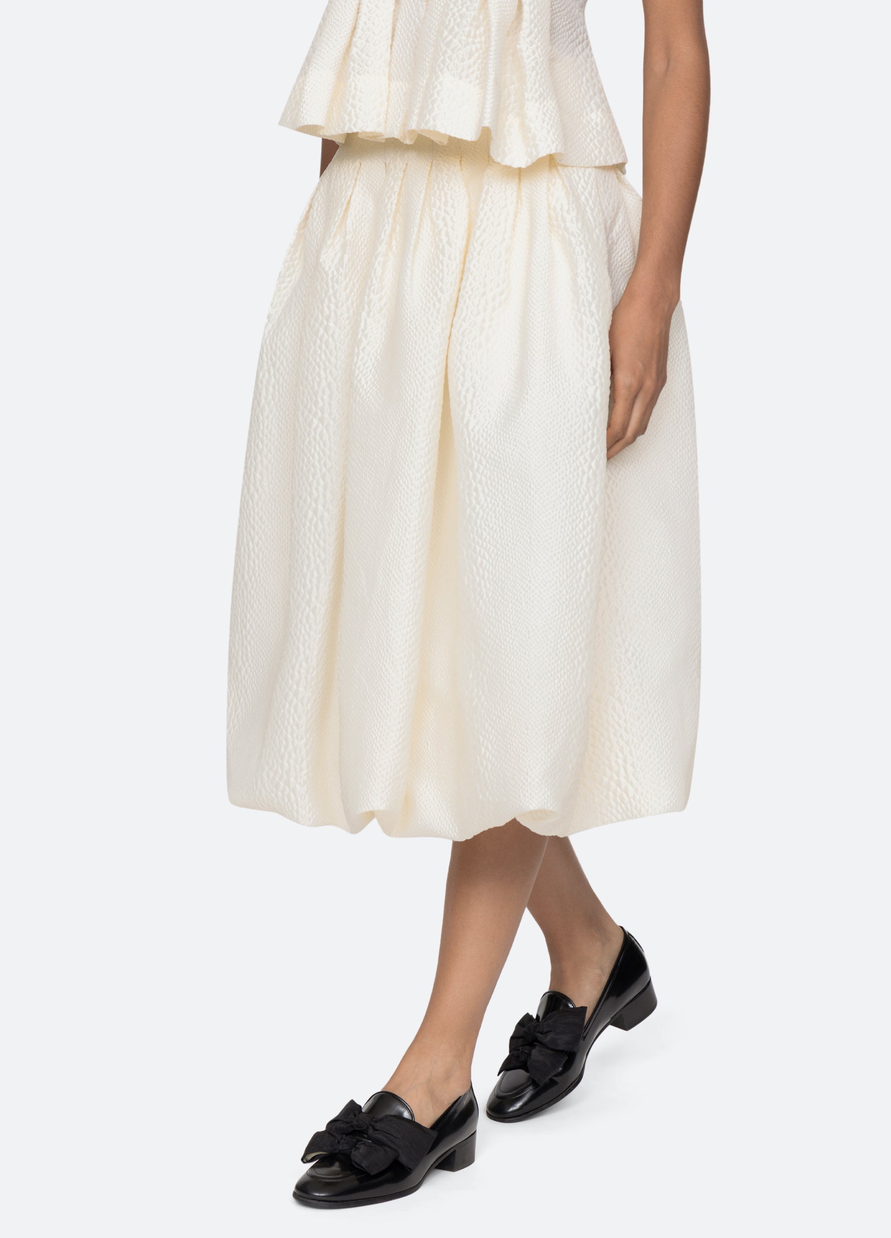 Fayetta Skirt Cream|Navy