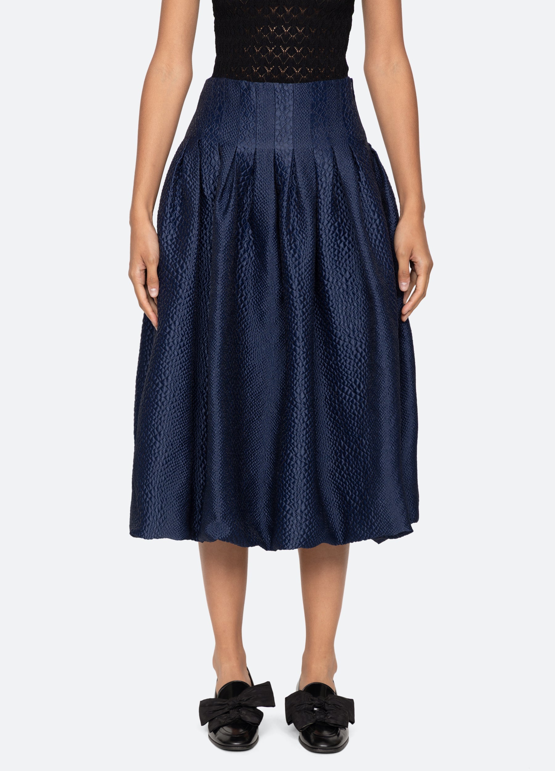 Fayetta Skirt Cream|Navy