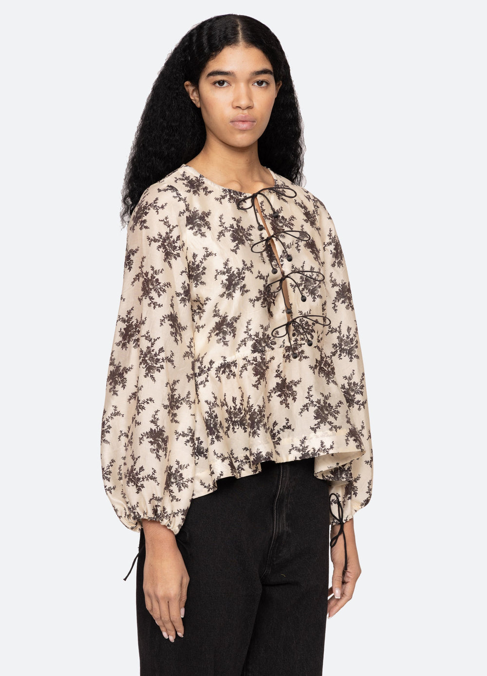 Joan Top Cream|Green