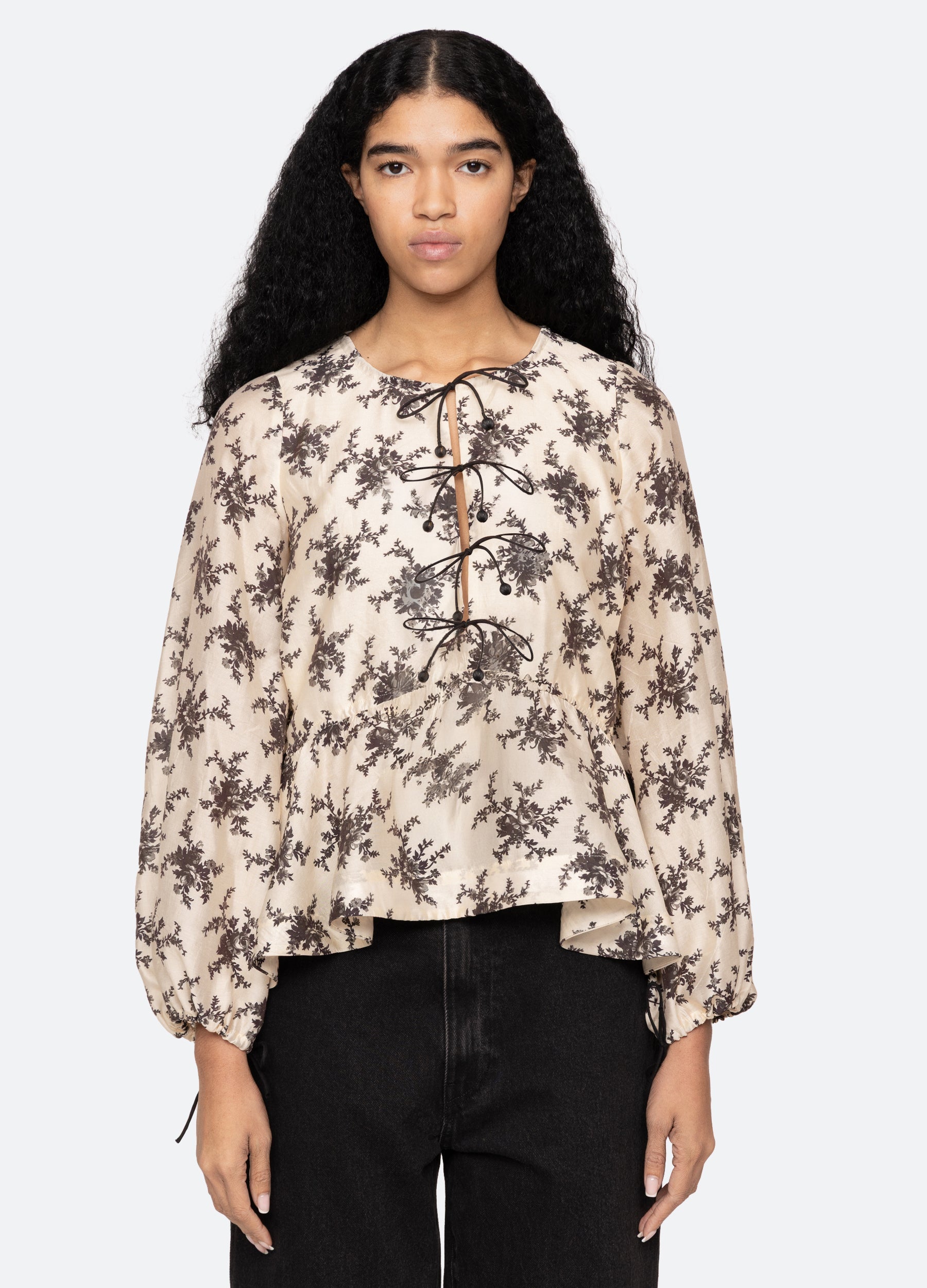 Joan Top Cream|Green