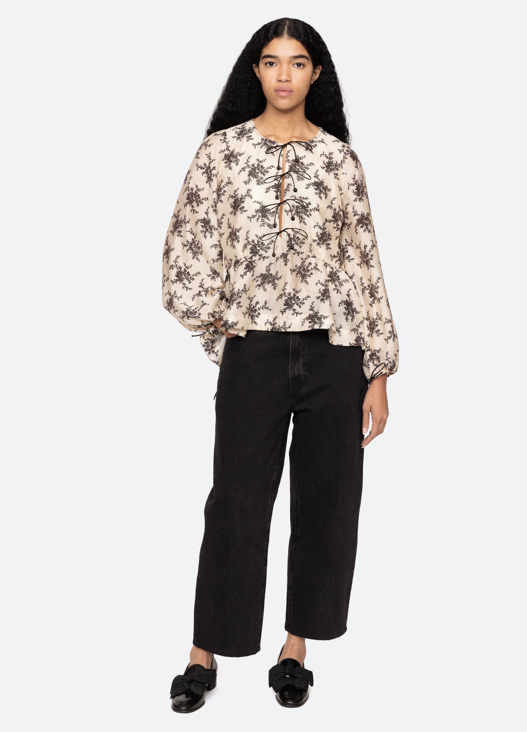 Joan Top Cream|Green