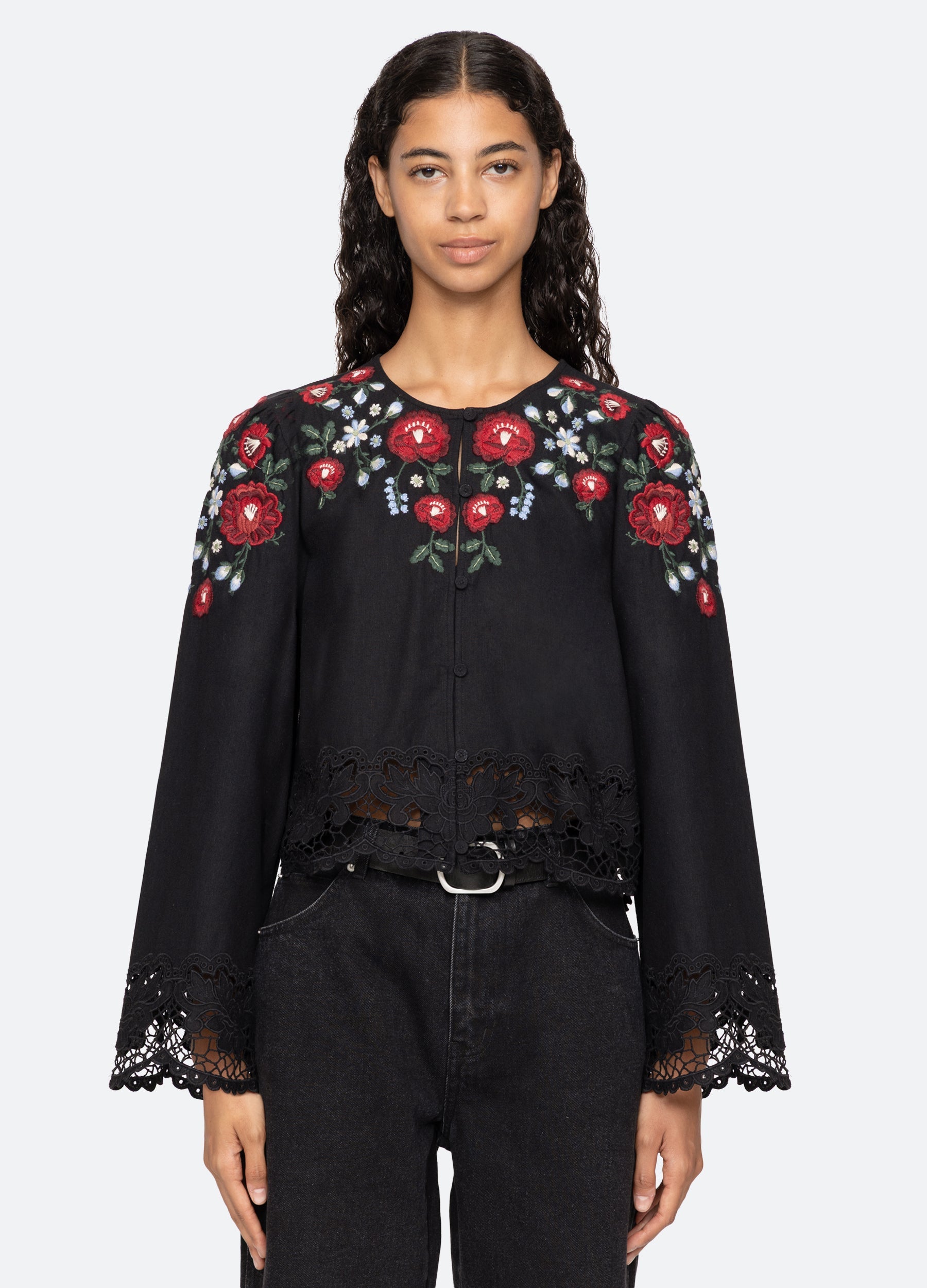 Rosaline Top Black|Blue