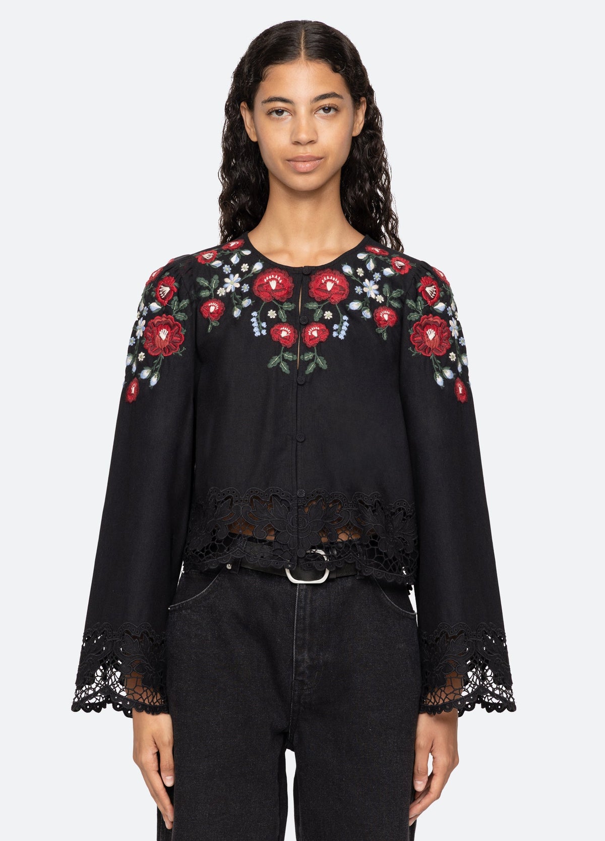 Rosaline Top Black|Blue
