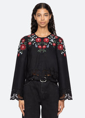 Rosaline Top Black|Blue