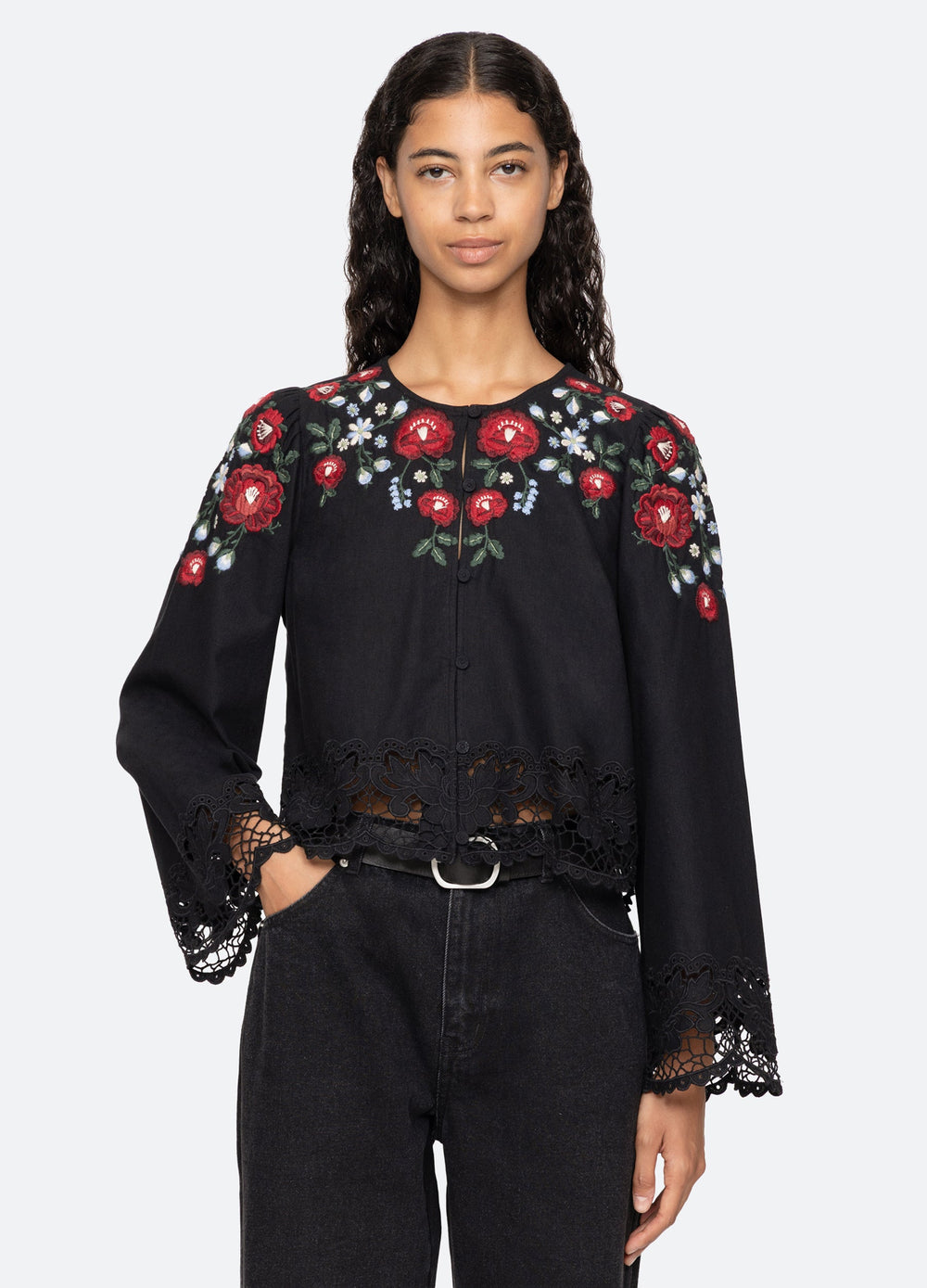 Rosaline Top Black|Blue