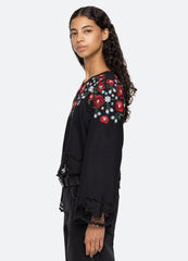 Rosaline Top Black|Blue