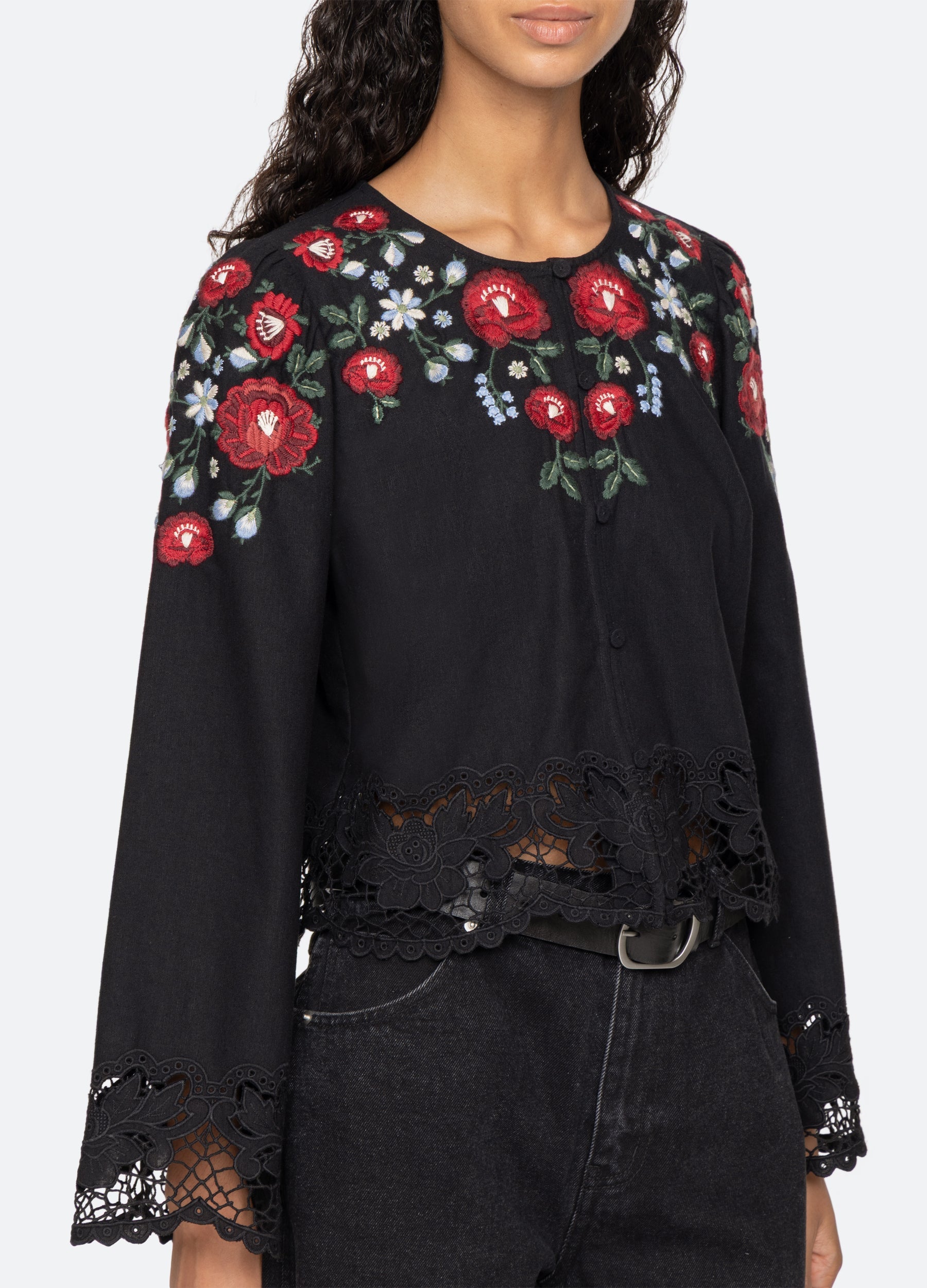 Rosaline Top Black|Blue