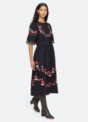 Rosaline Dress Black|Blue