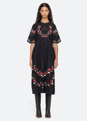 Rosaline Dress Black|Blue