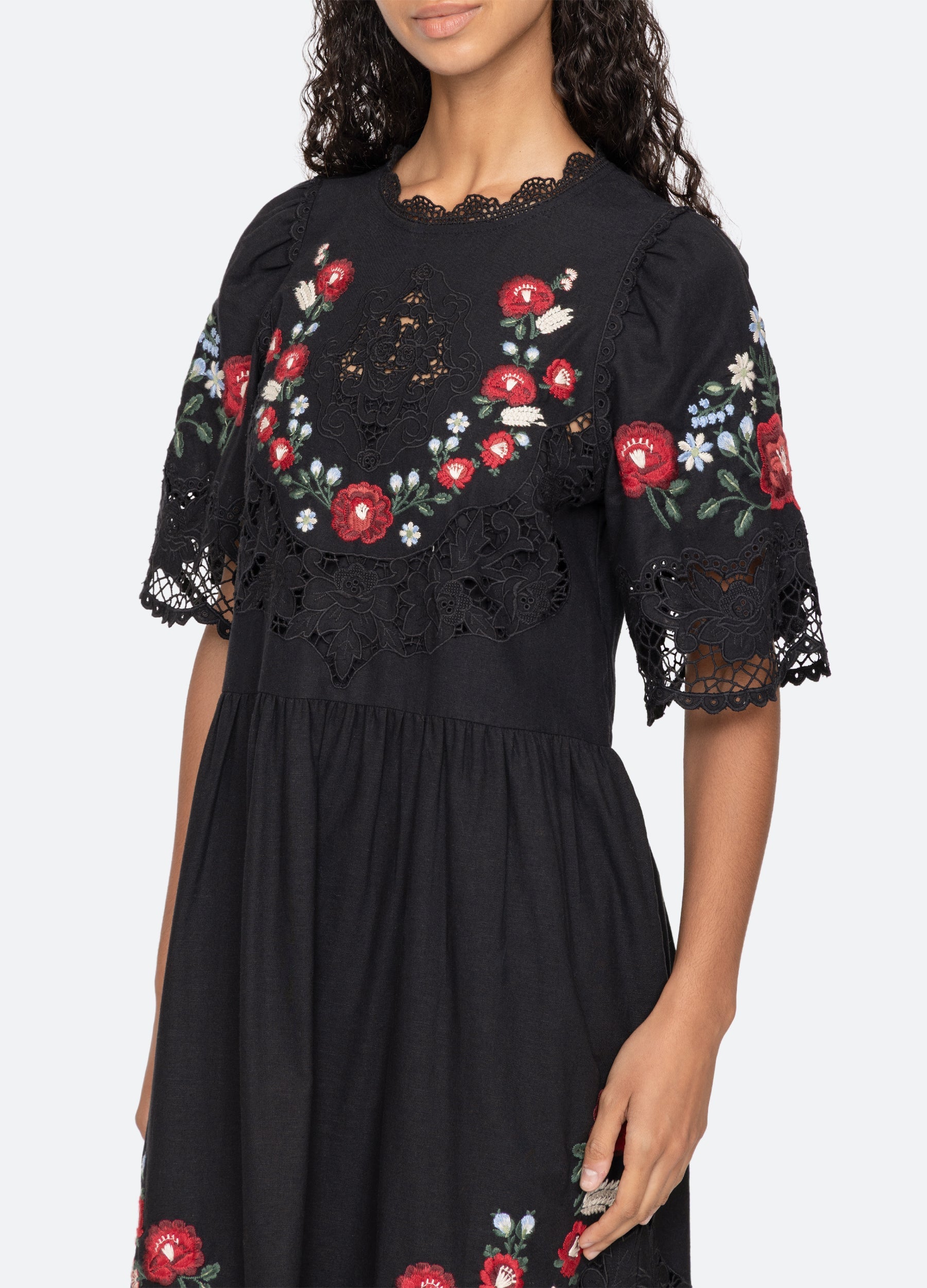 Rosaline Dress Black|Blue