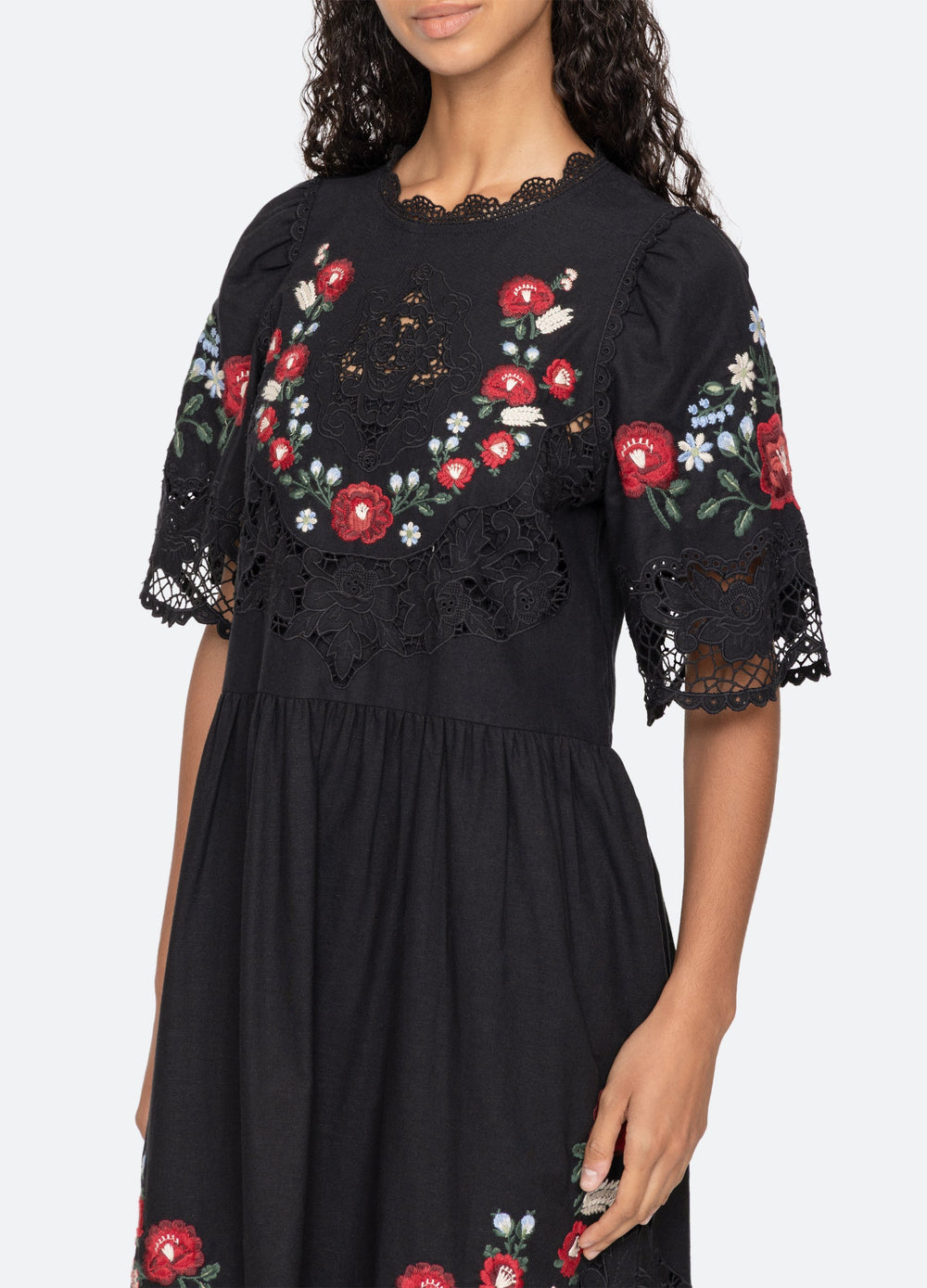 Rosaline Dress Black|Blue