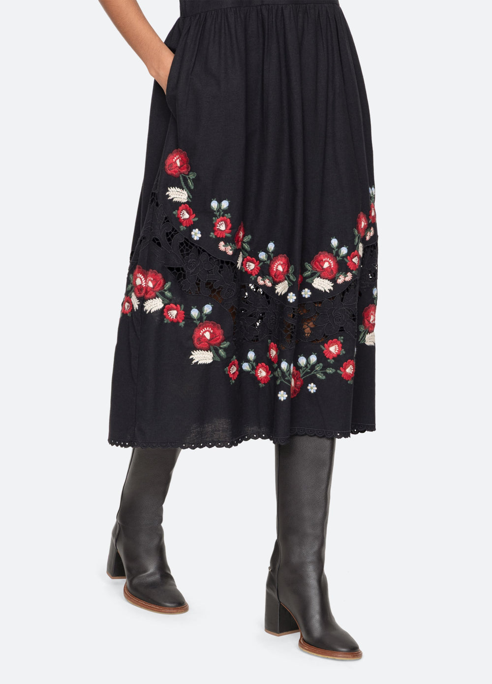 Rosaline Dress Black|Blue