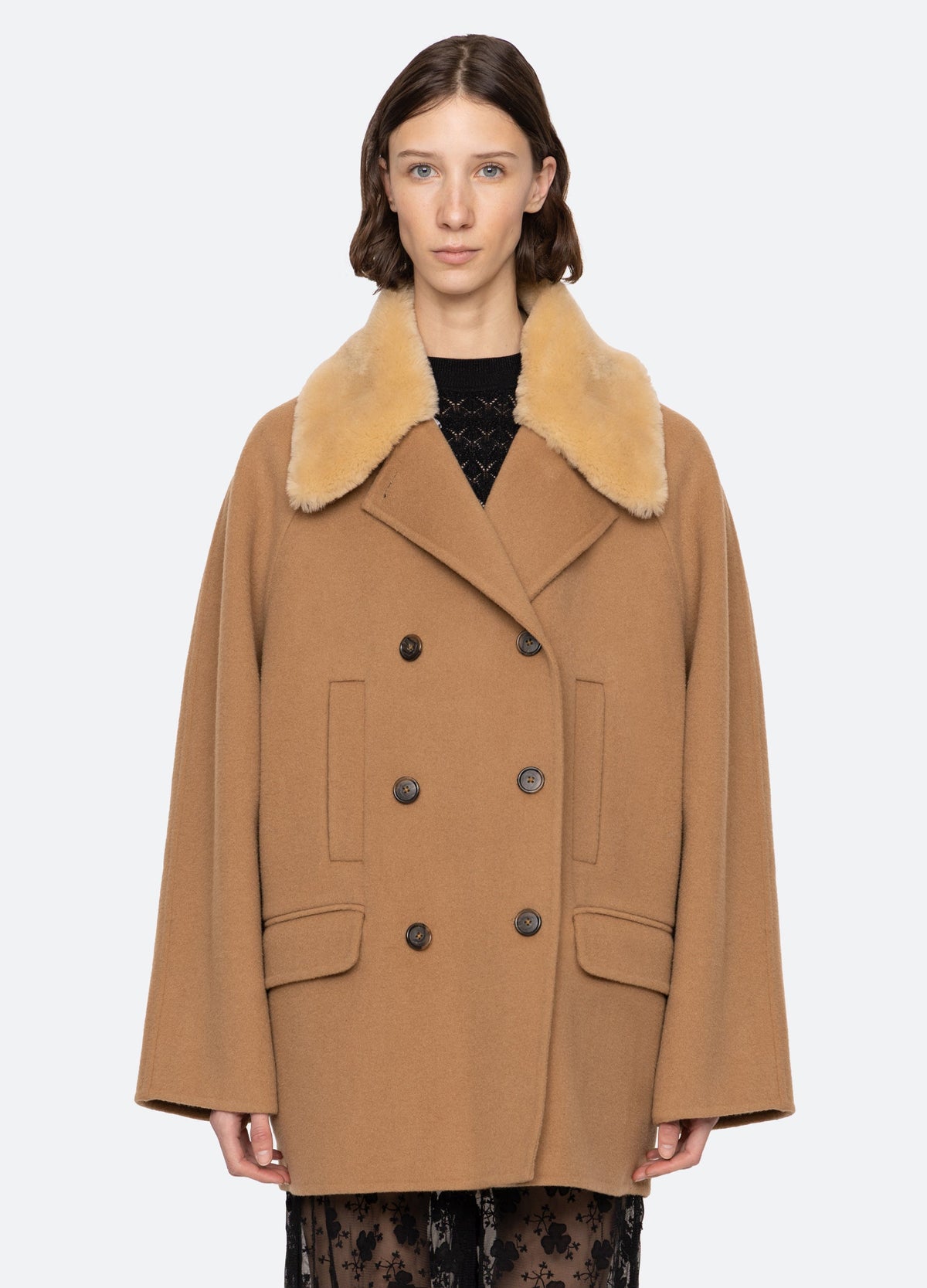 Astra Peacoat Khaki|Navy