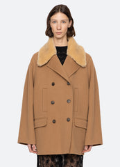 Astra Peacoat Khaki|Navy