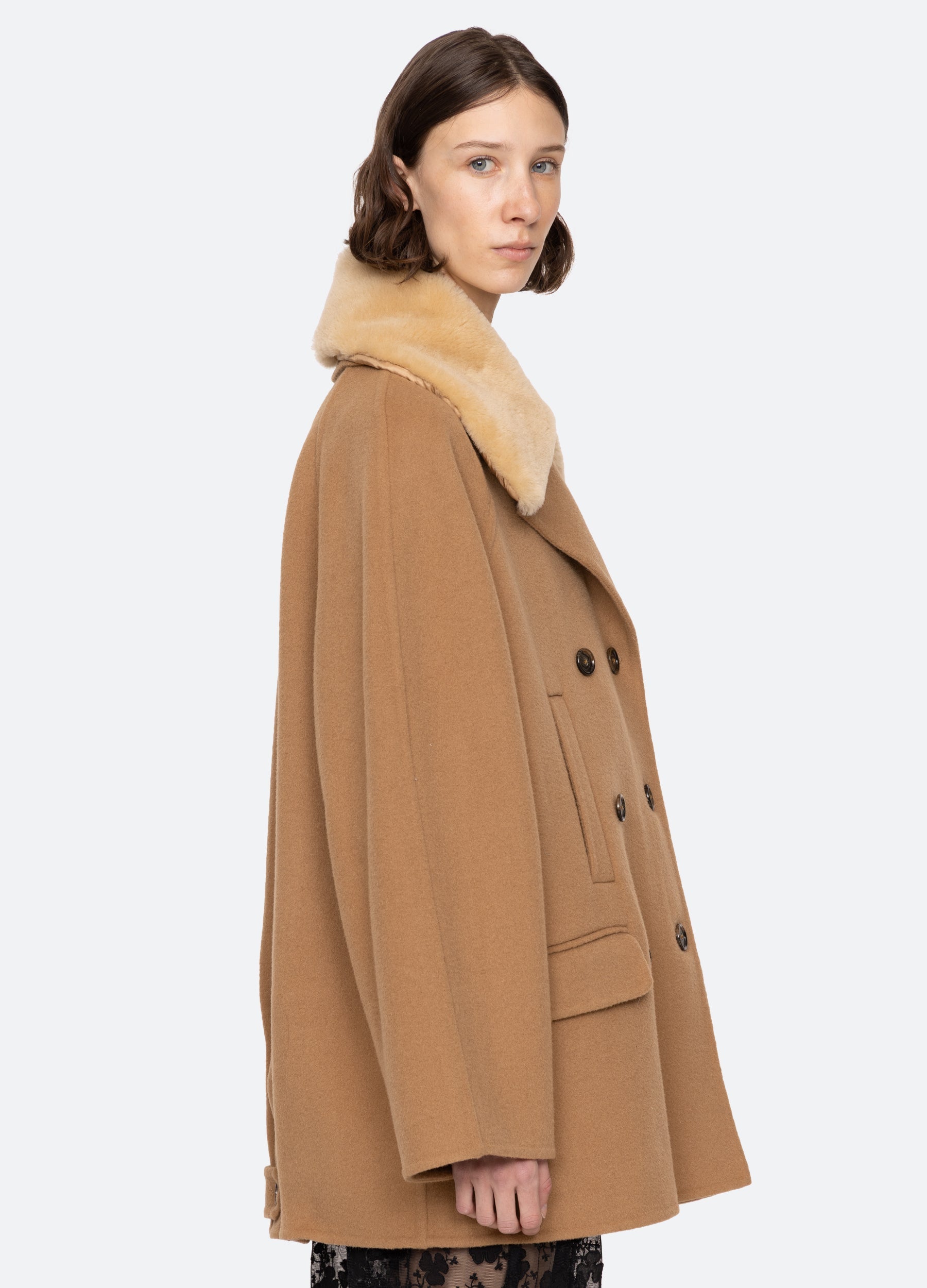 Astra Peacoat Khaki|Navy
