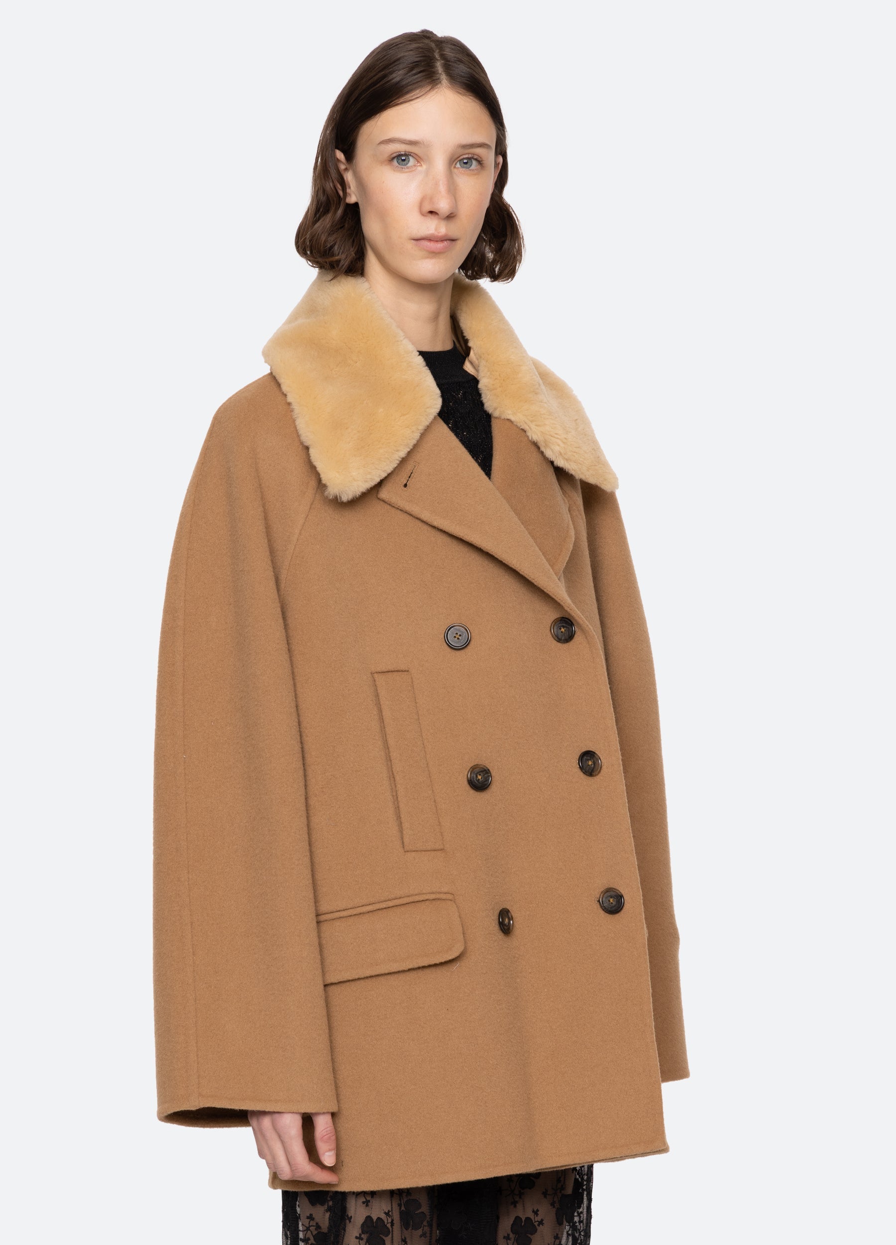 Astra Peacoat Khaki|Navy