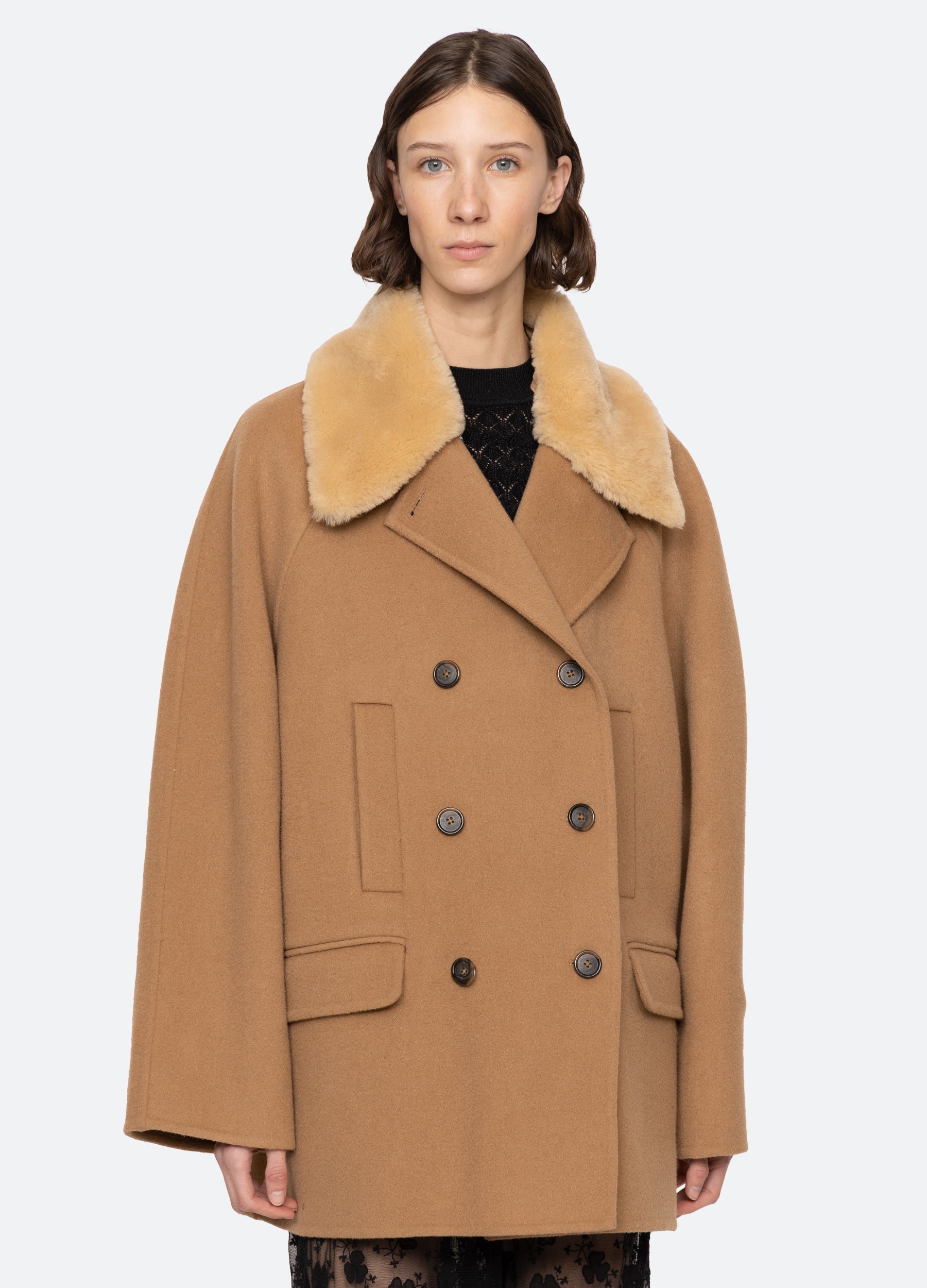Astra Peacoat Khaki|Navy