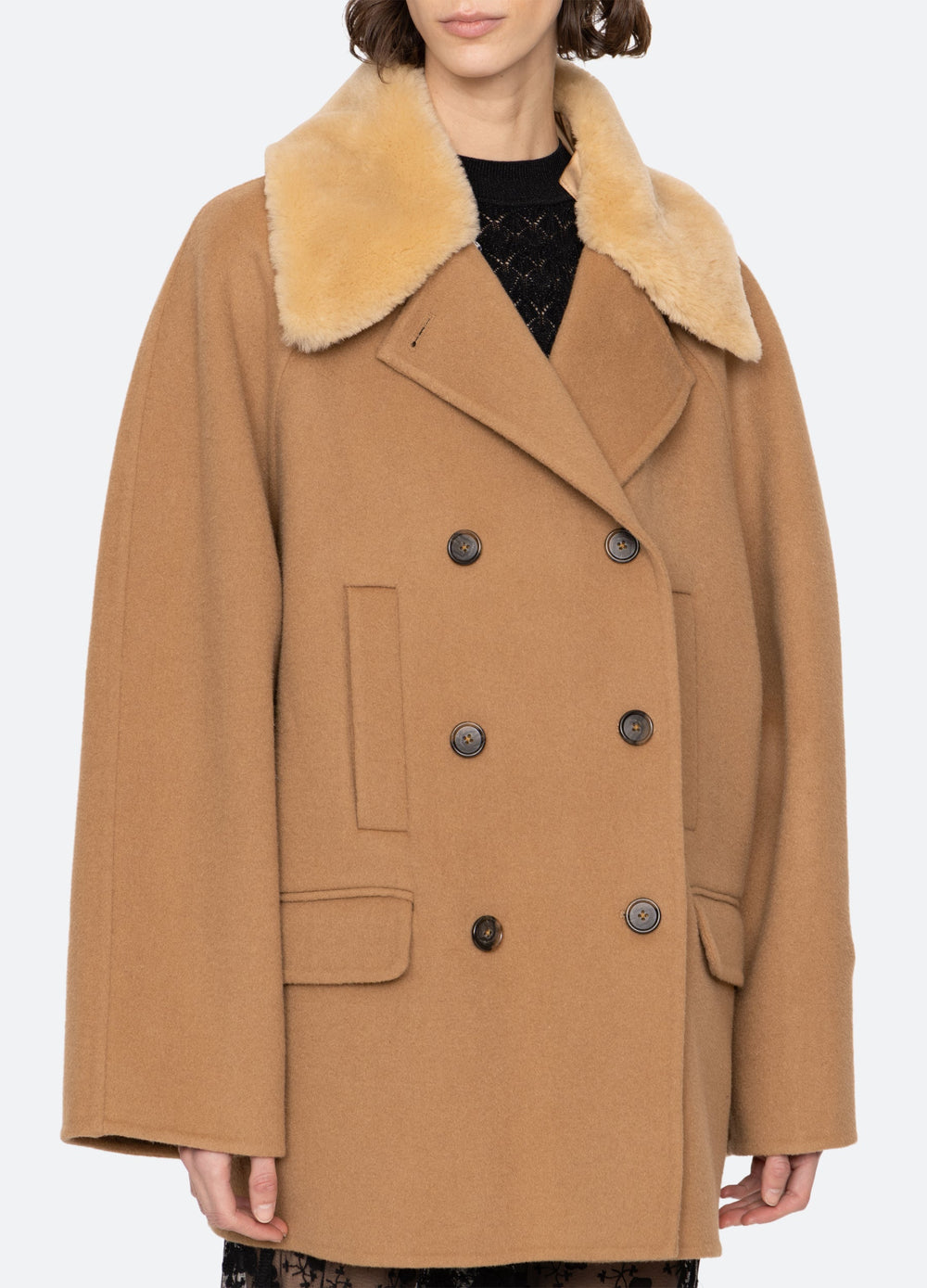 Astra Peacoat Khaki|Navy