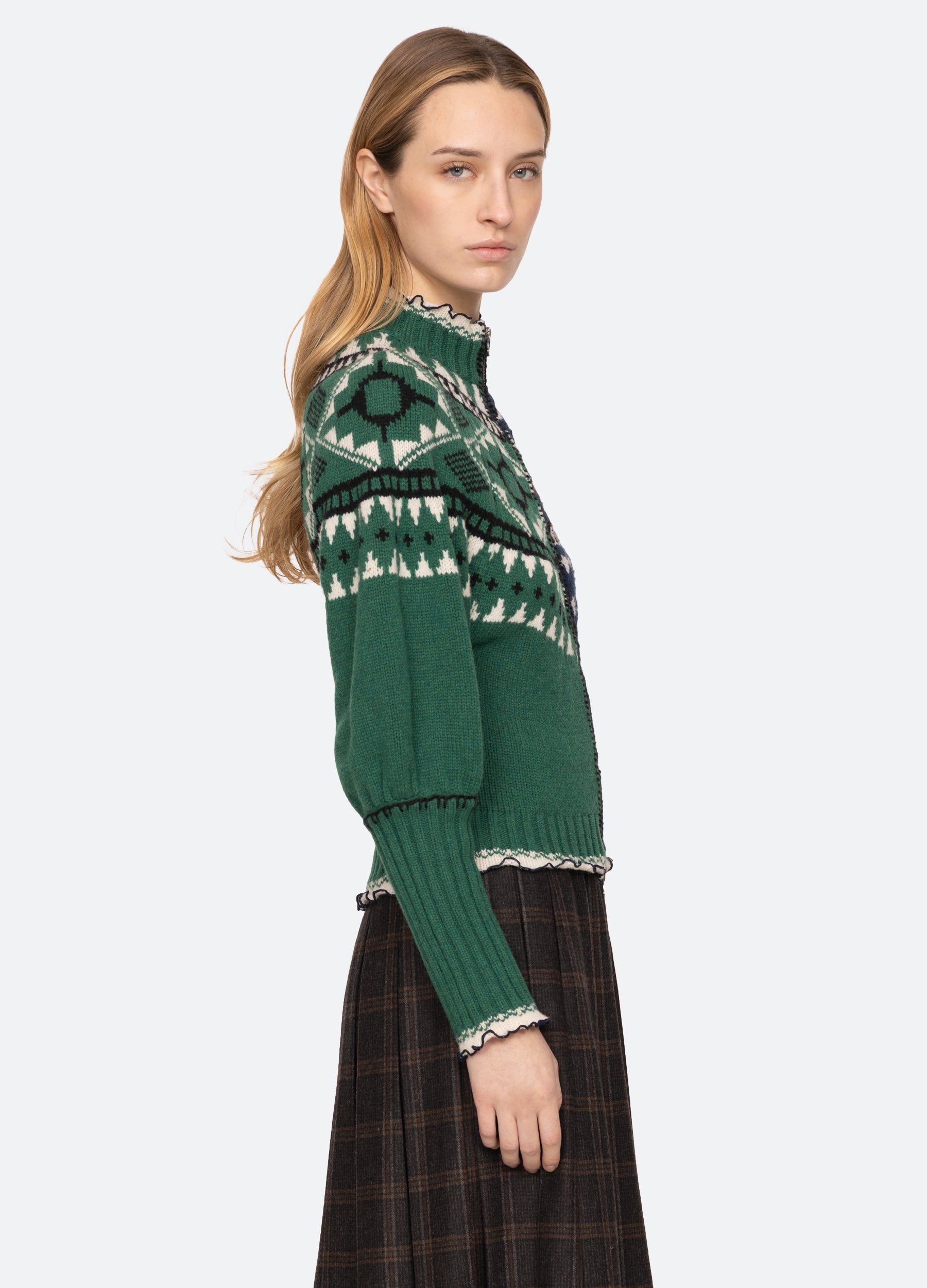 Linea Zip Front Cardigan Multi