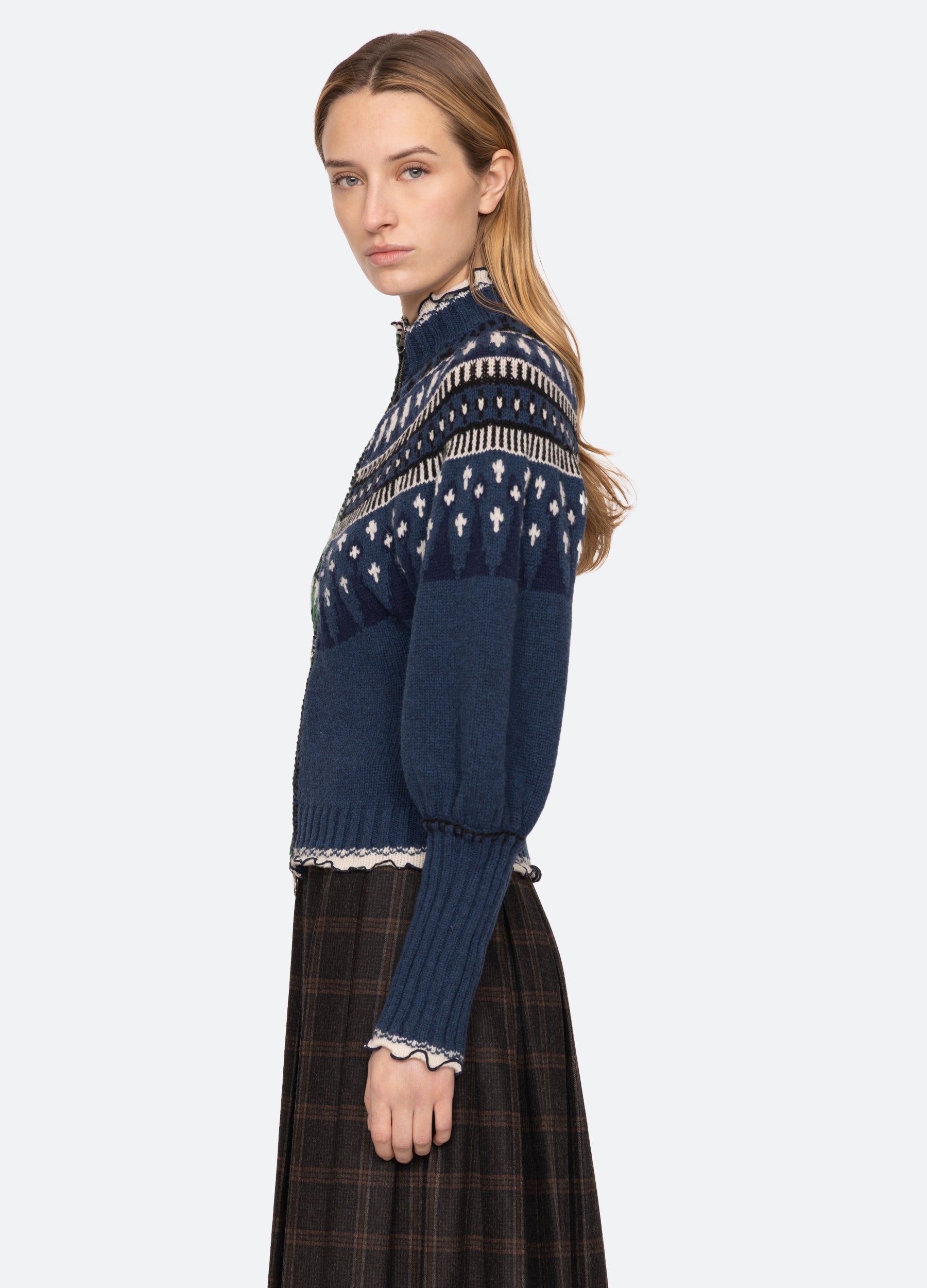 Linea Zip Front Cardigan Multi
