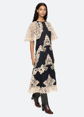 Medina Dress Black|Burgundy