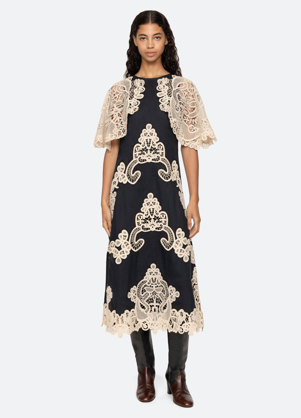 Medina Dress Black|Burgundy