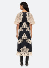 Medina Dress Black|Burgundy