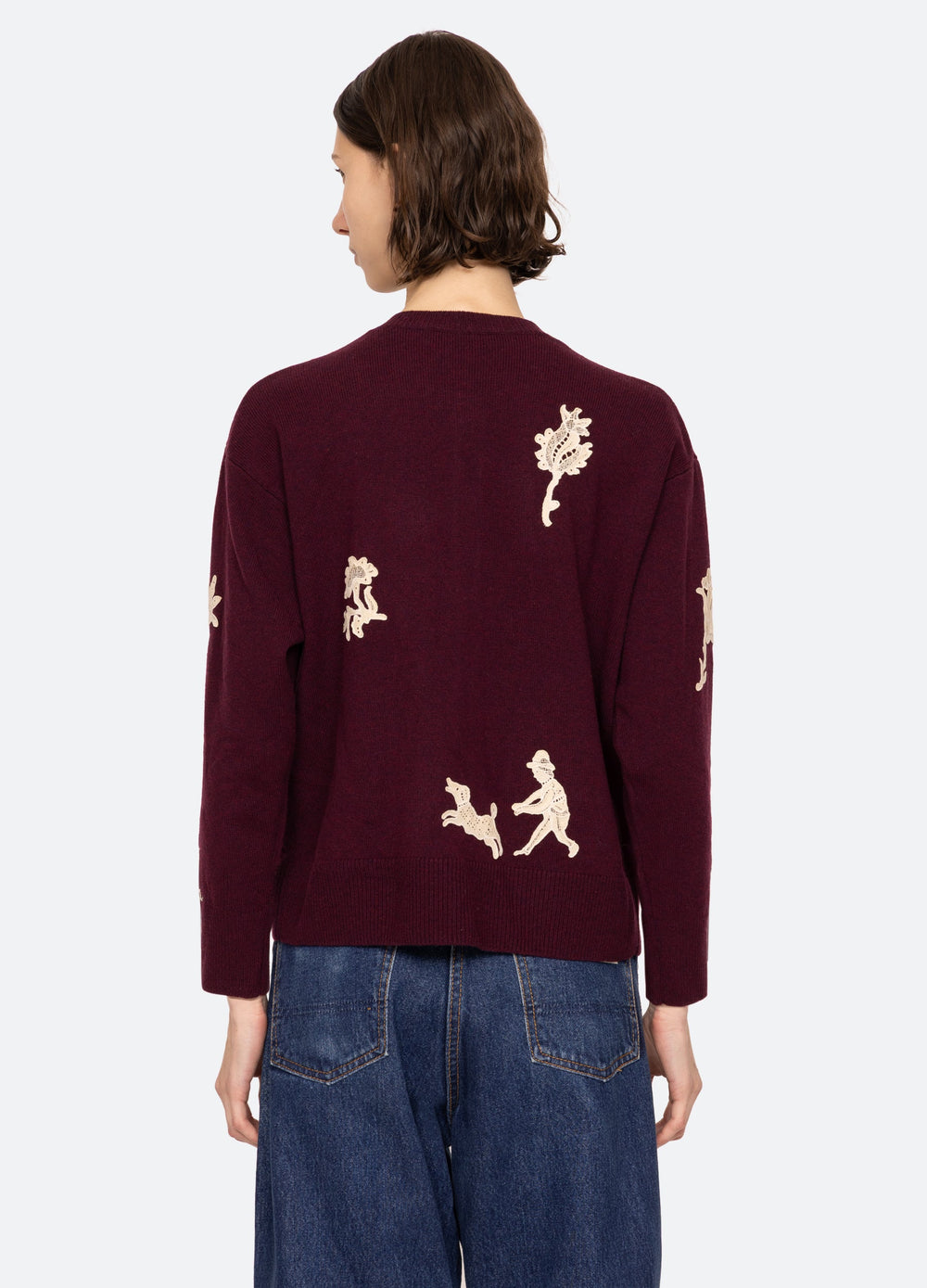 Mika Cardigan Burgundy|Navy