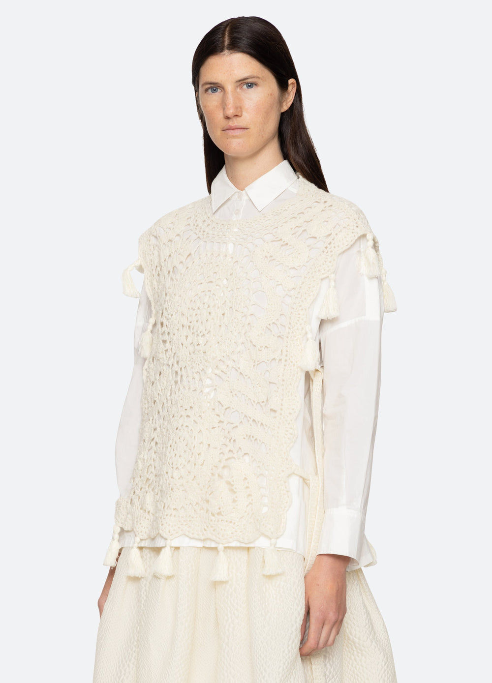 Nara Combo Shirt Cream