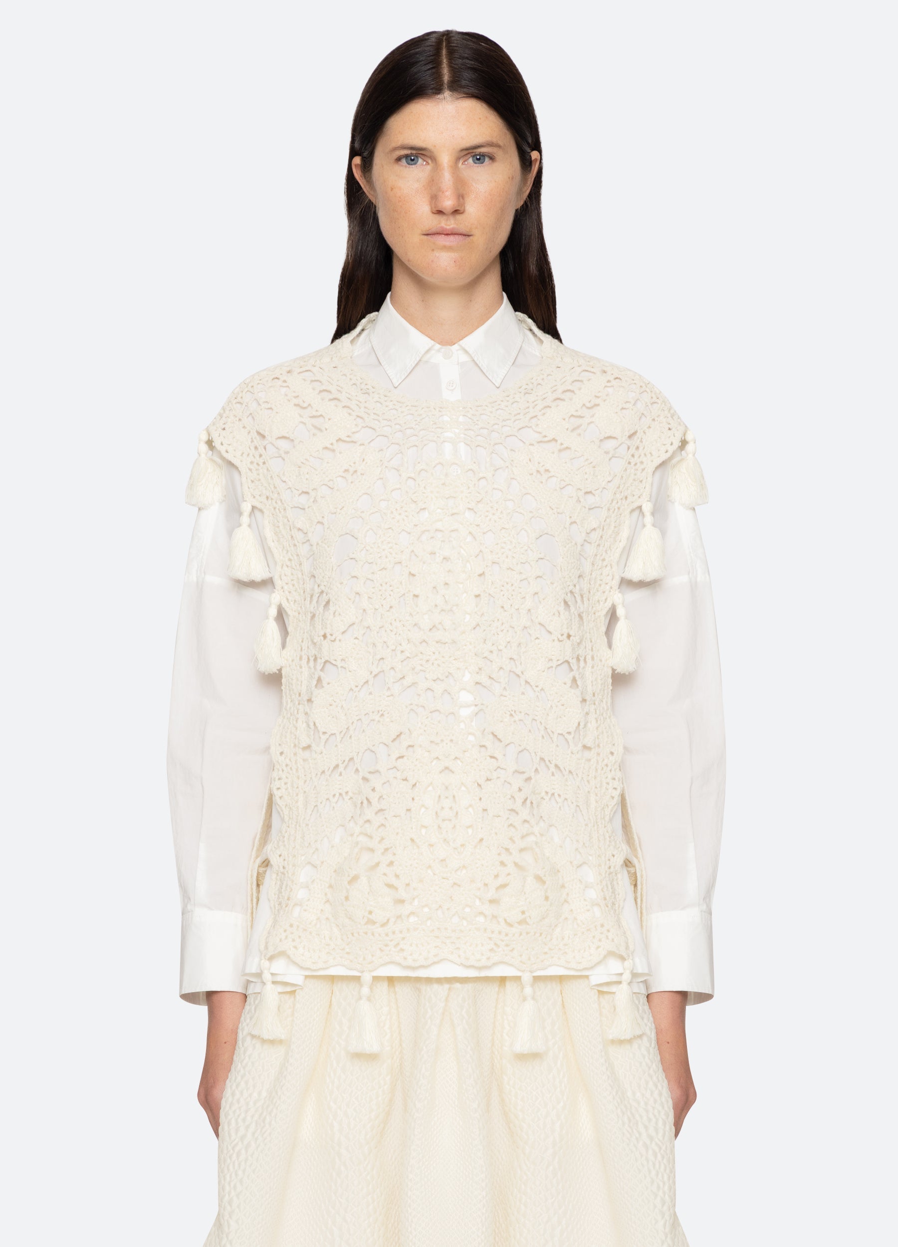 Nara Combo Shirt Cream