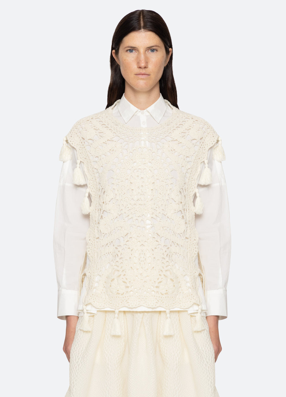 Nara Combo Shirt Cream