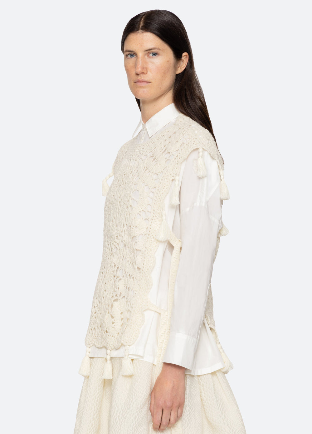 Nara Combo Shirt Cream