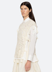 Nara Combo Shirt Cream