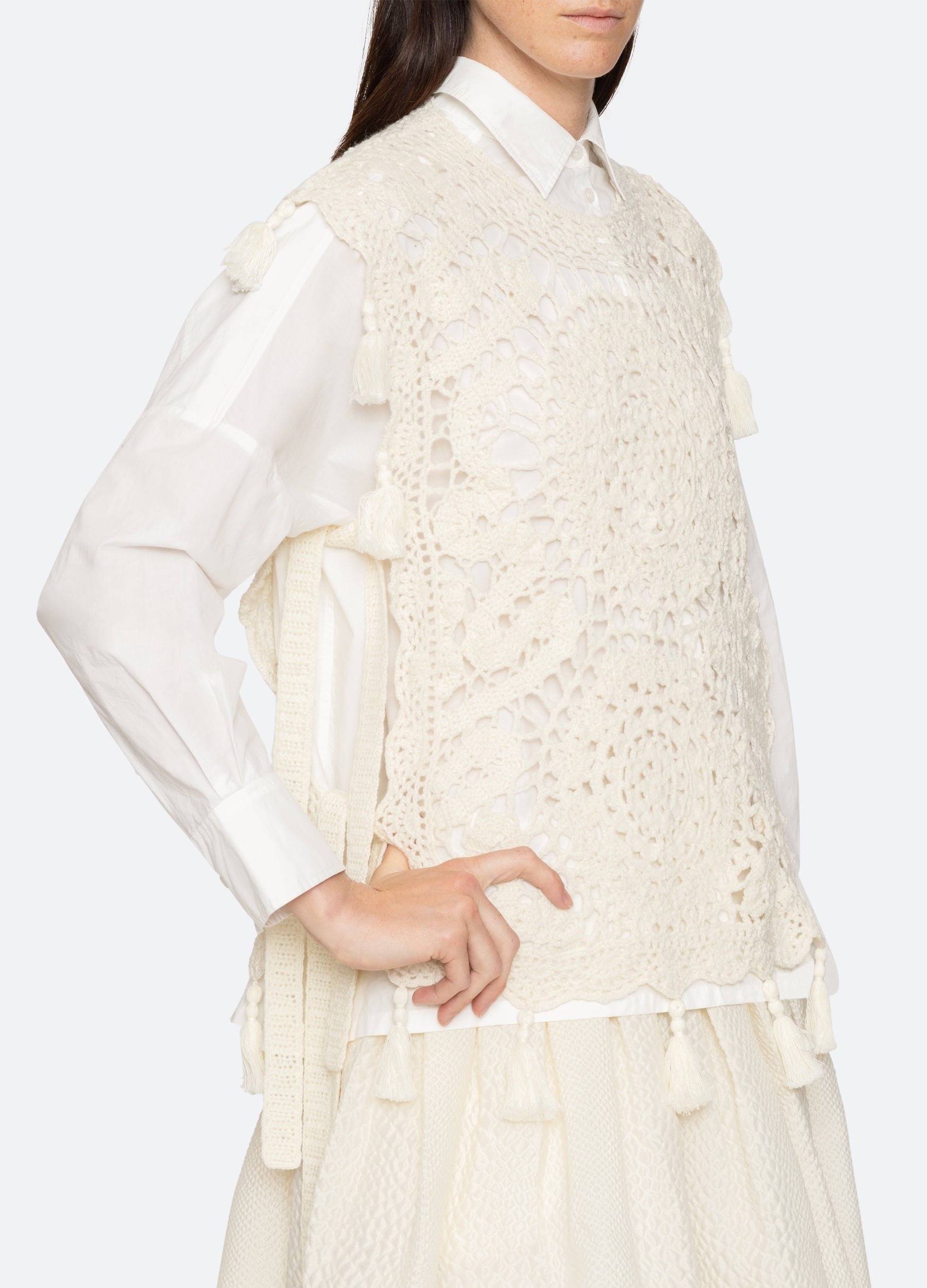 Nara Combo Shirt Cream