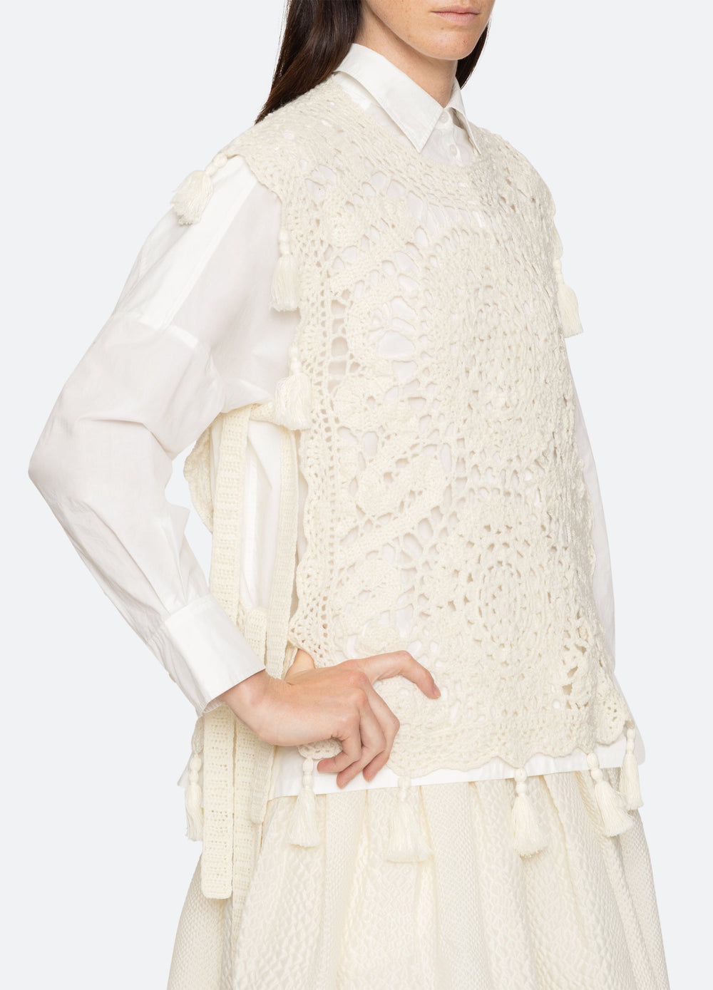 Nara Combo Shirt Cream