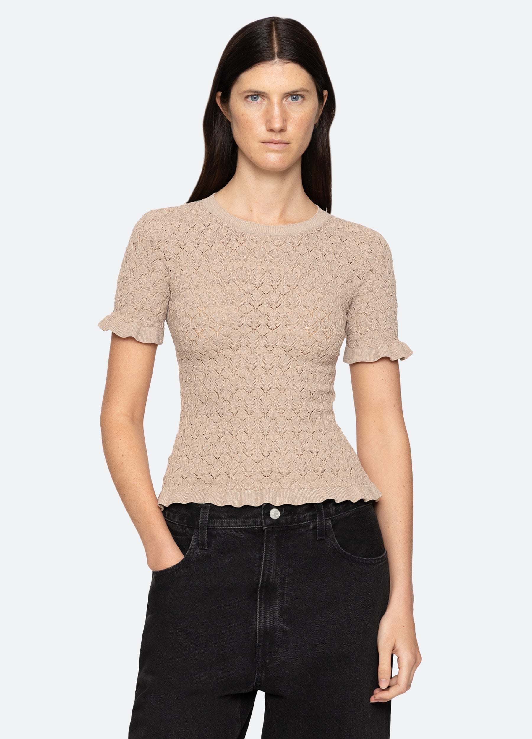 Ruby Top Champagne|Navy