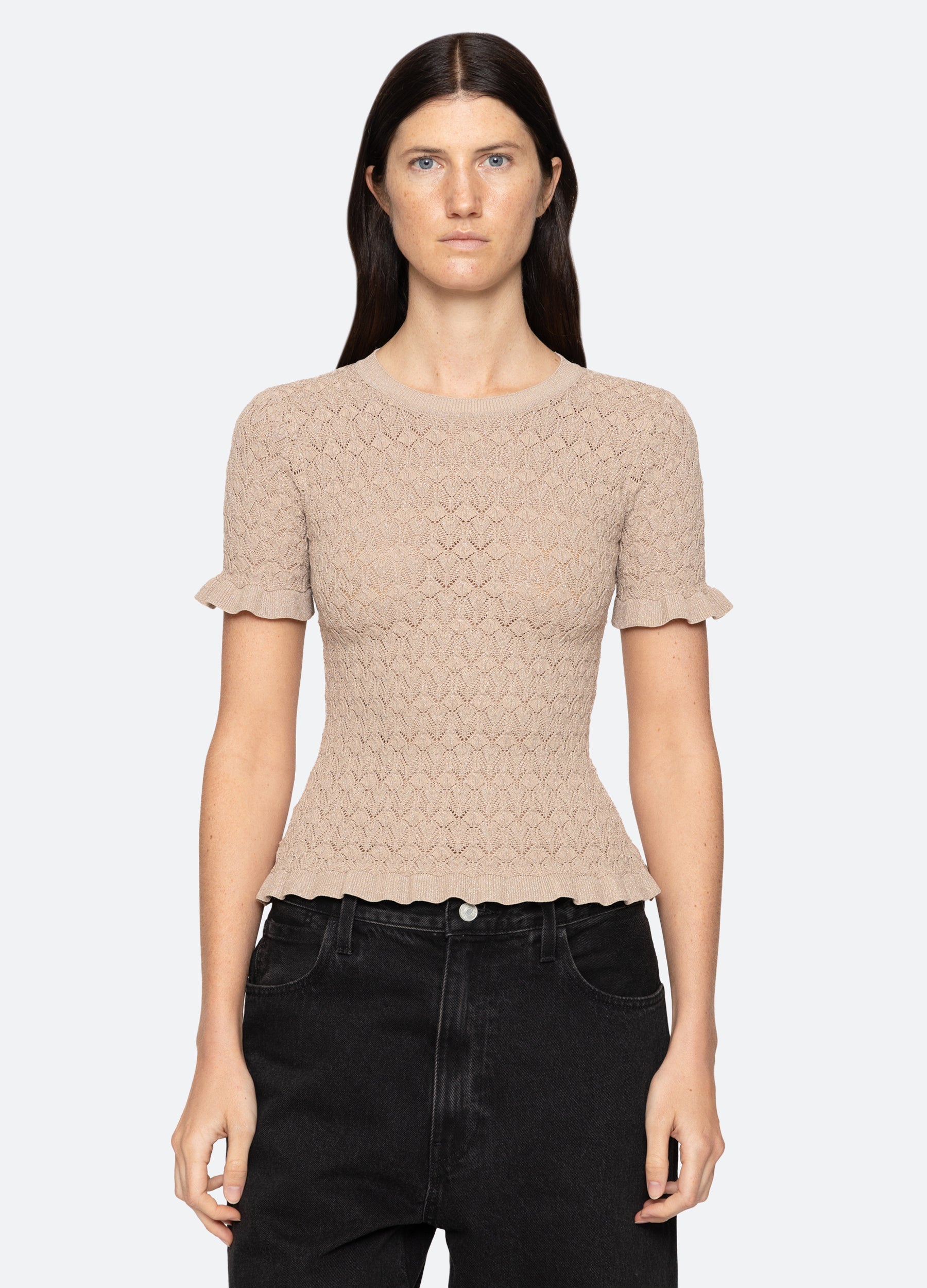 Ruby Top Champagne|Navy