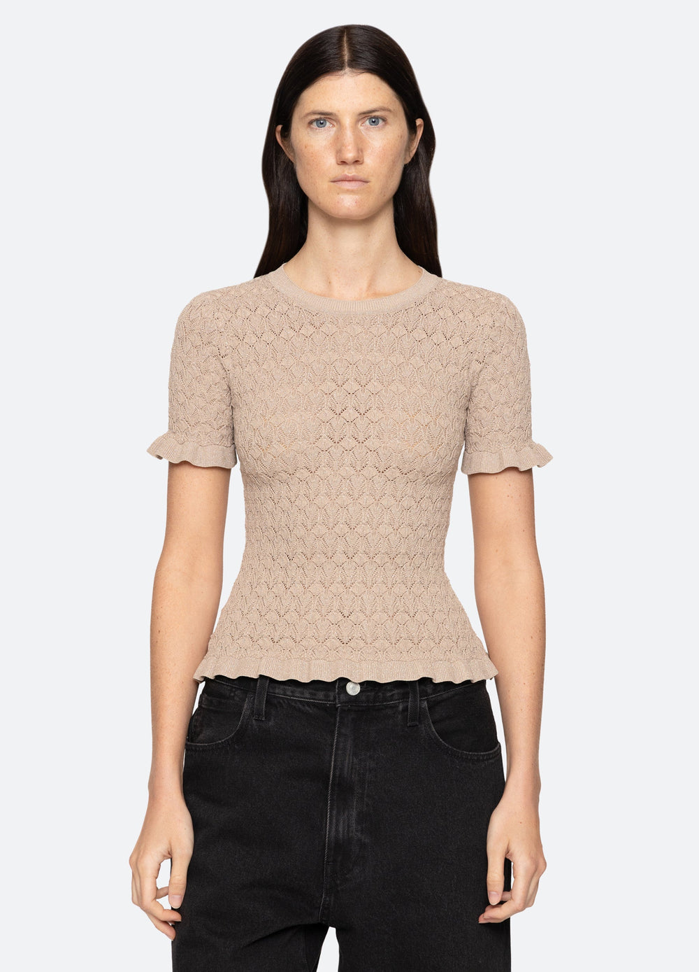 Ruby Top Champagne|Navy