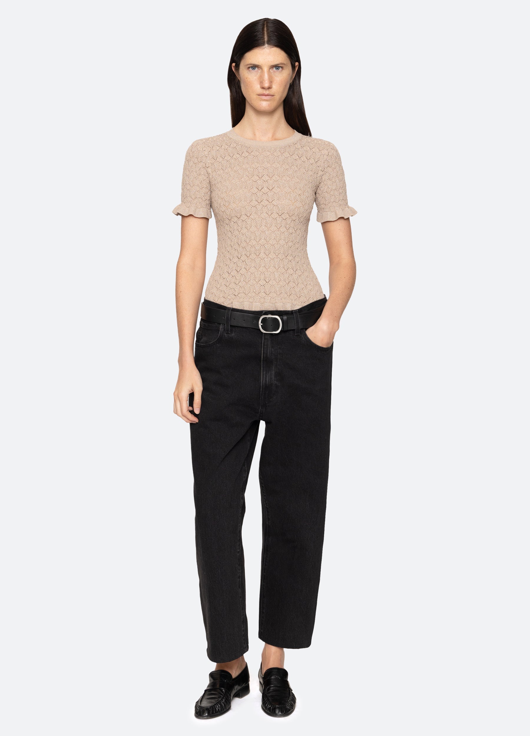 Ruby Top Champagne|Navy